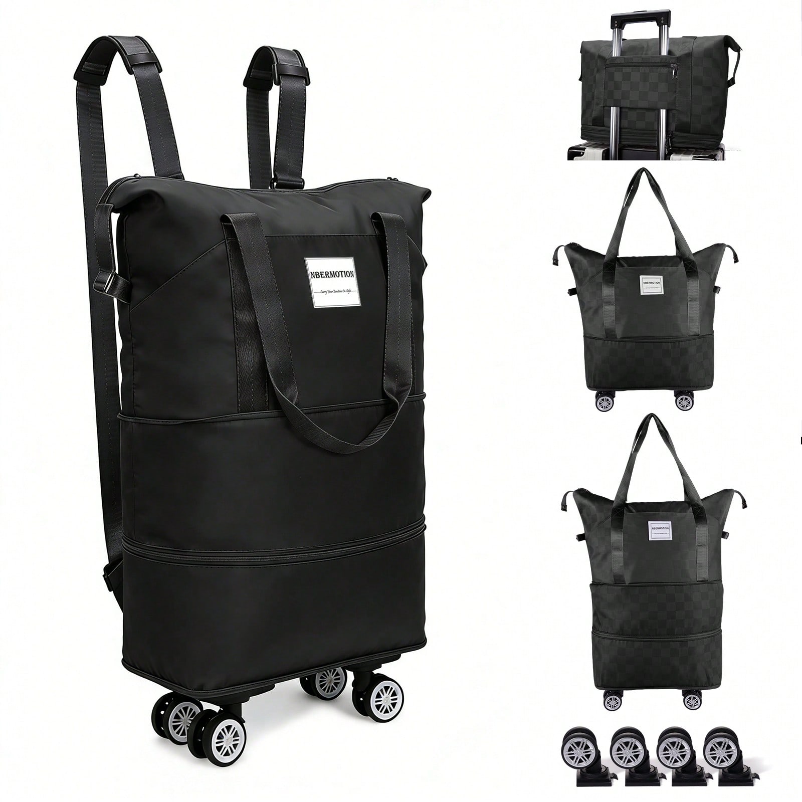 확장 가능한 롤링 더플 백, 360도 회전 기능이 있는 - Foldable Rolling Luggage Bag 리뷰 및 가격