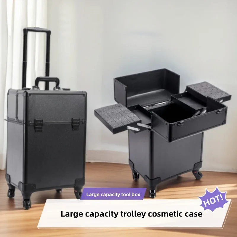 바퀴 달린 화장품 수납 가방, 대용량, 다층 구조, 전 - Luggage 리뷰 및 가격