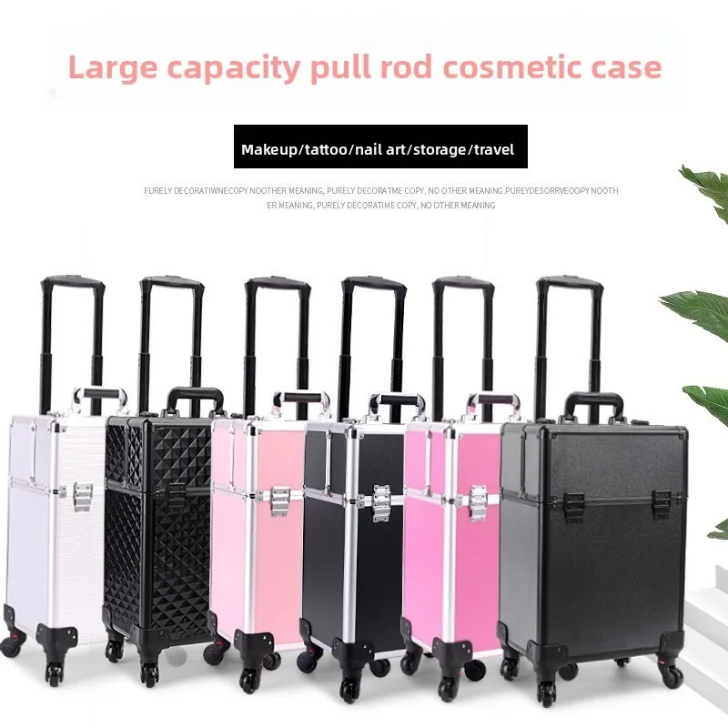 바퀴 달린 화장품 수납 가방, 대용량, 다층 구조, 전 - Luggage 리뷰 및 가격